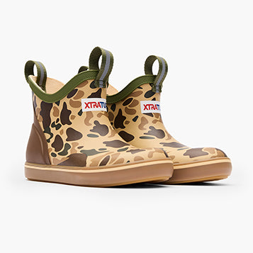 XTRATUF Little Kid's Ankle Deck Boot in Duck Camo
