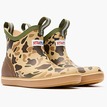 XTRATUF Big Kids Ankle Deck Boot in Duck Camo