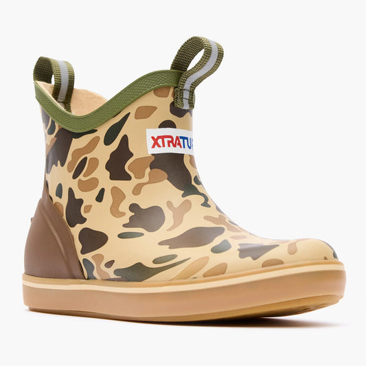 XTRATUF Big Kids Ankle Deck Boot in Duck Camo