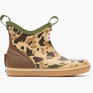 XTRATUF Big Kids Ankle Deck Boot in Duck Camo