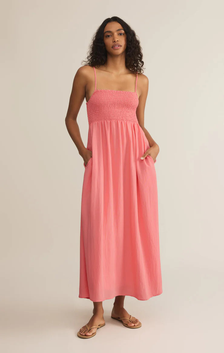 z supply salinas midi dress Z Supply Women's Beachside Midi Dress, Sunset Pink, Medium
