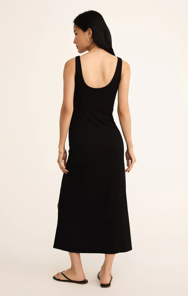 Z Supply Valencia Black Midi Dress