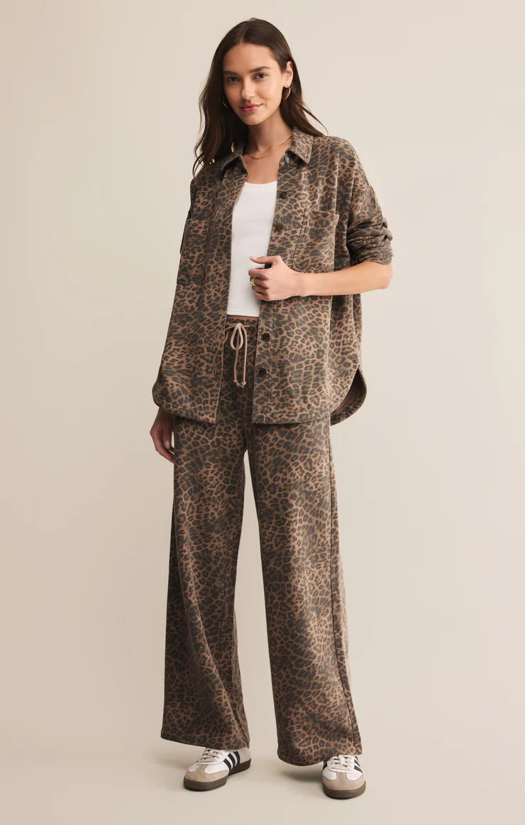 Z Supply All Day Knit Leopard Jacket