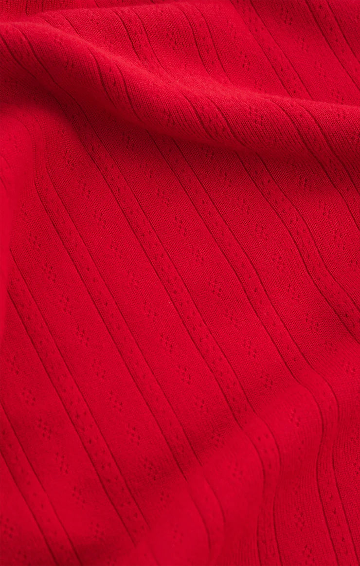 Z Supply Luxe Pointelle Pant in Red