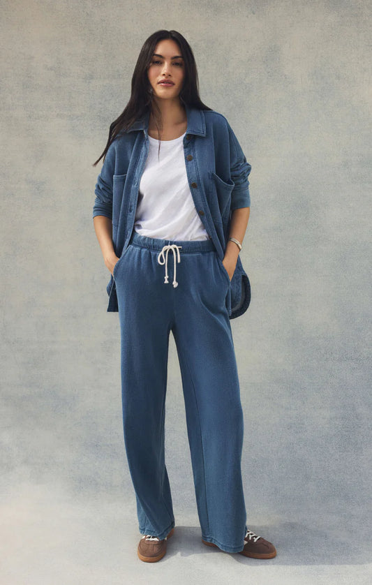 Z Supply Hunter Knit Denim Pant in Indigo