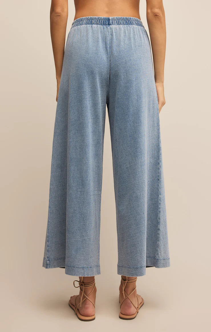 Z Supply Scout Jersey Denim Pant in Medium Indigo