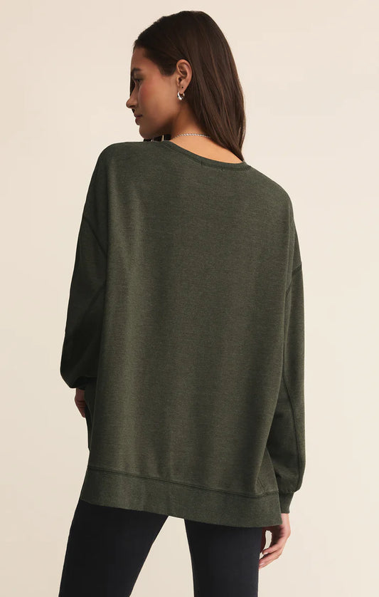 Z Supply Modern Weekender Sweatshirt in Artichoke
