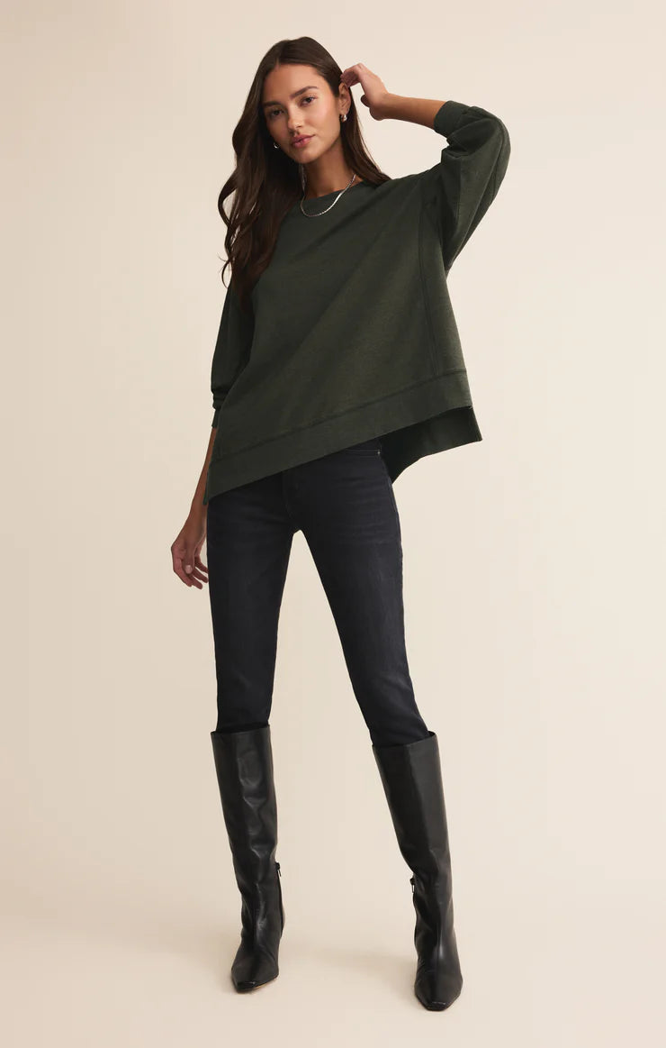 Z Supply Modern Weekender Sweatshirt in Artichoke