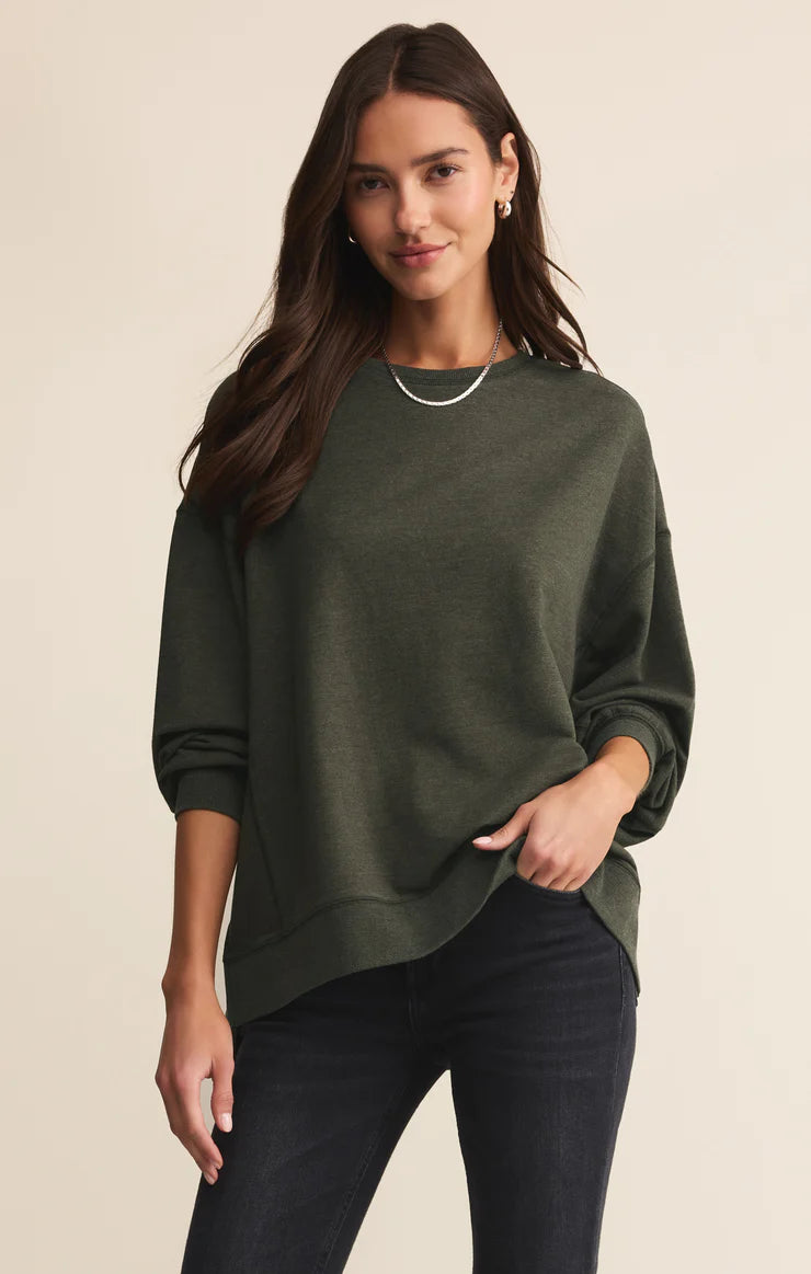 Z Supply Modern Weekender Sweatshirt in Artichoke