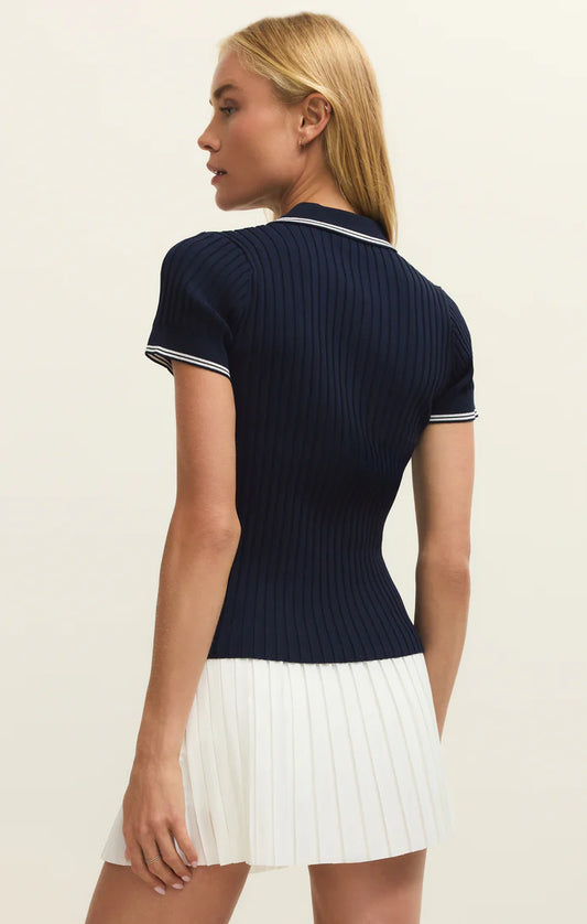 Z Supply Players Polo Top in Eclipse