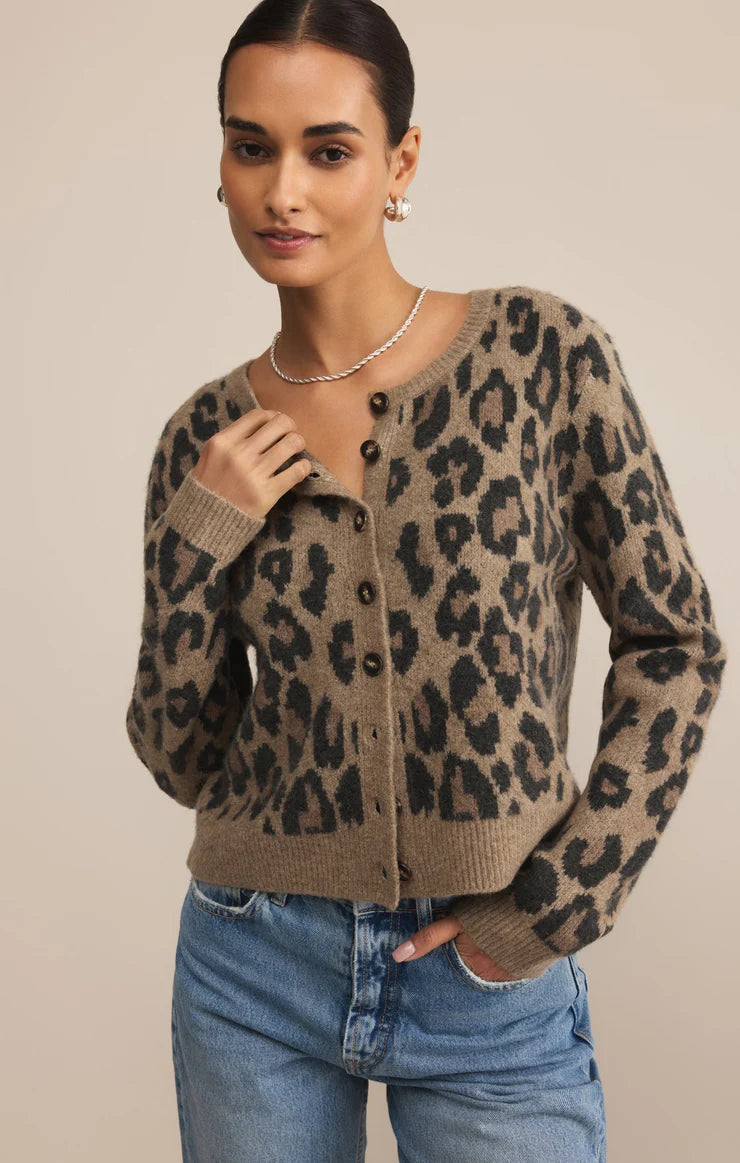 Z Supply Outlook Leopard Cardigan