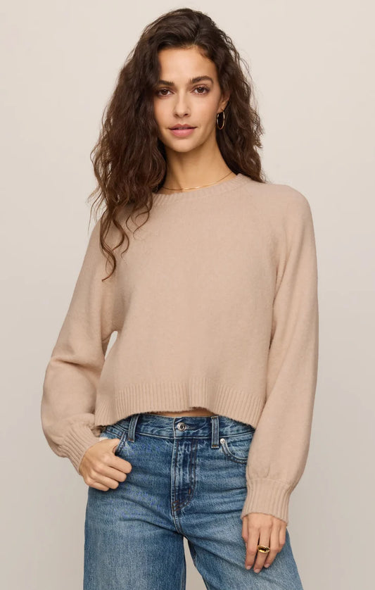 Z Supply Coming Up Cozy Sweater in Soft Ecru