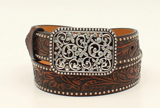 Ariat Girl's Floral Embossed Belt