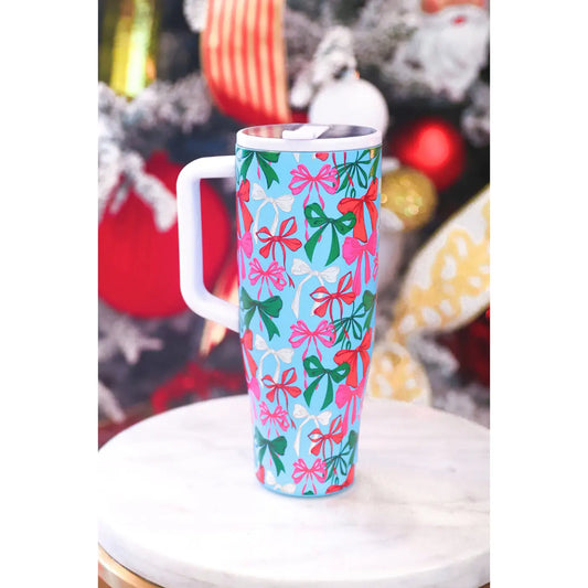 Jingle Bows Sleek Tumbler