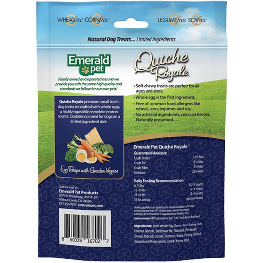 Emerald Pet Quiche Royale Chewy Treats-Egg Recipe with Garden Veggies