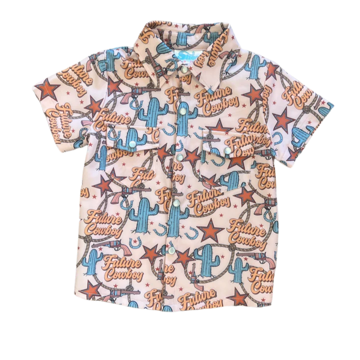 Shea Baby Future Cowboy Short Sleeve Pearl Snap Shirt