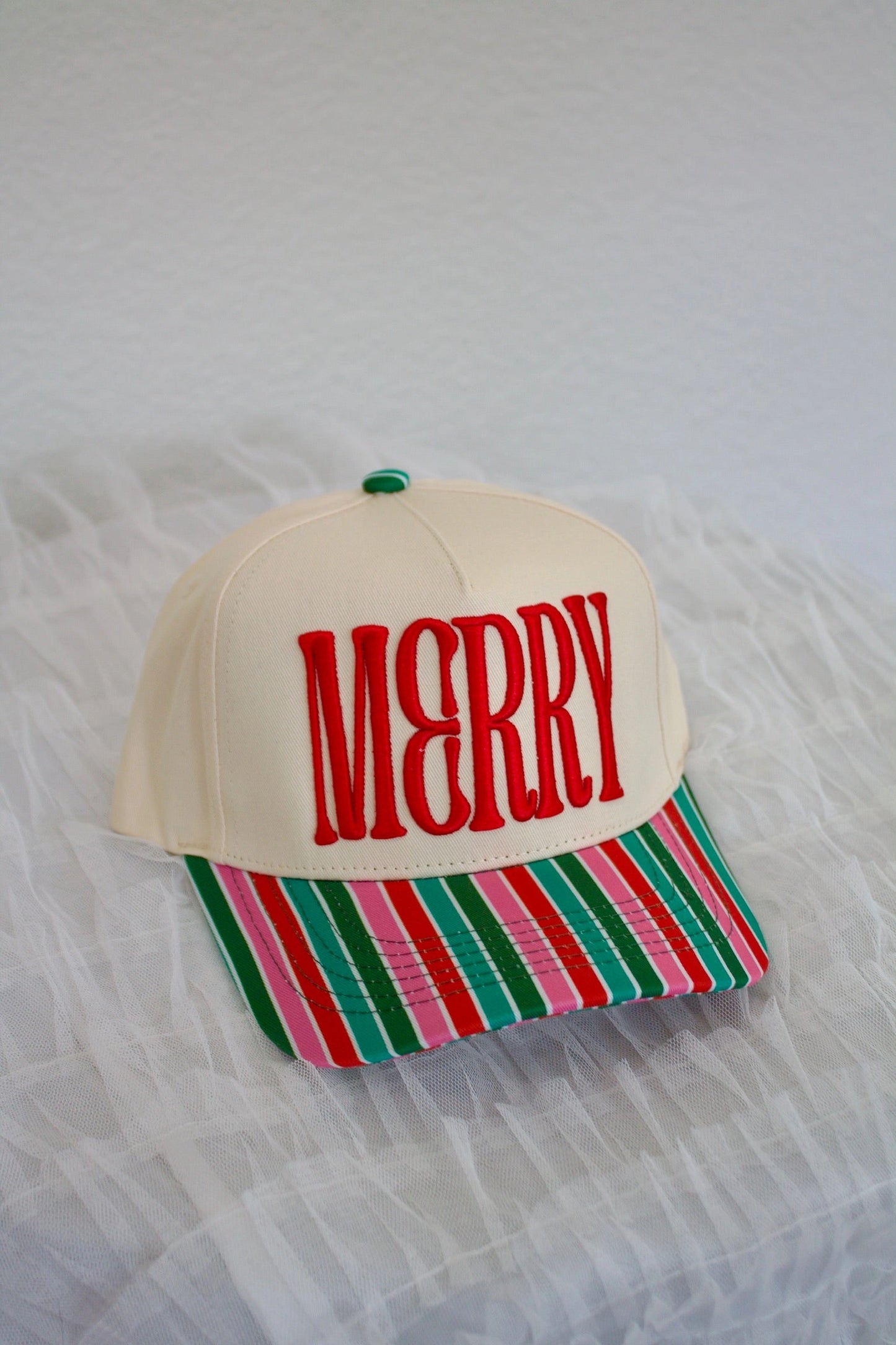 Merry Striped Canvas Cap