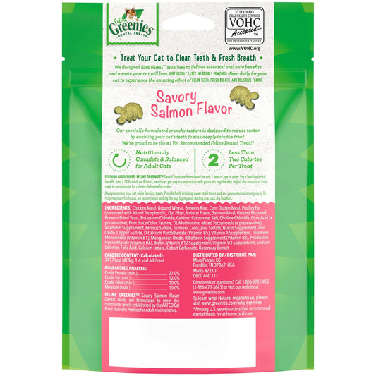 Feline Greenies Savory Salmon Flavored Dental Treats