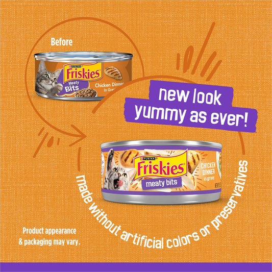 Friskies Meaty Bits Chicken Dinner in Gravy Wet Cat Food
