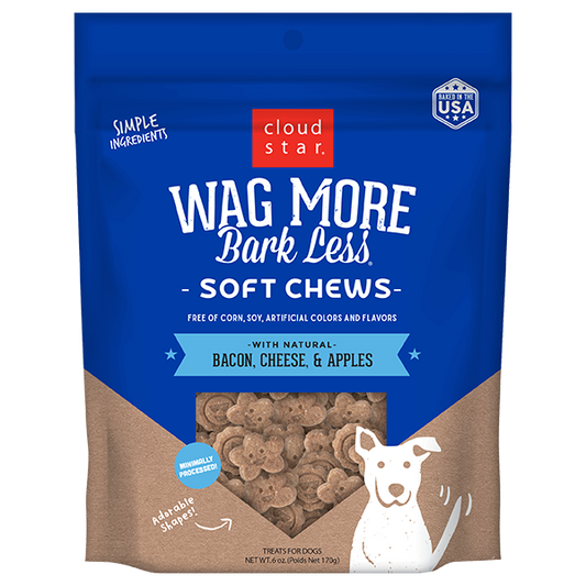 Wag More Bark Less Soft Chews Dog Treats-Bacon, Cheese & Apples