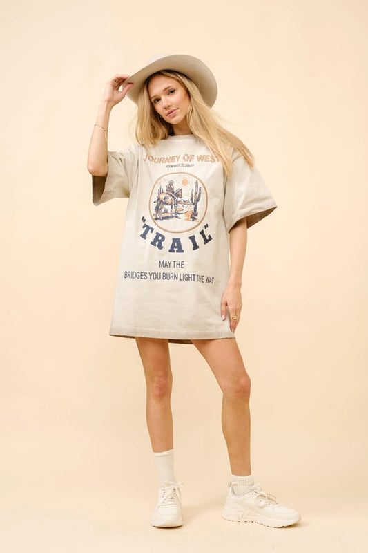 Blue B Journey of the West Graphic T-shirt Dress
