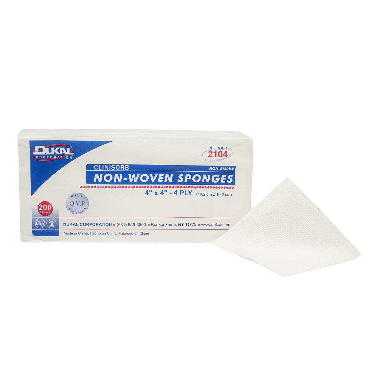 Dukal Clinisorb 4" x 4" Non-Woven Gauze Sponges
