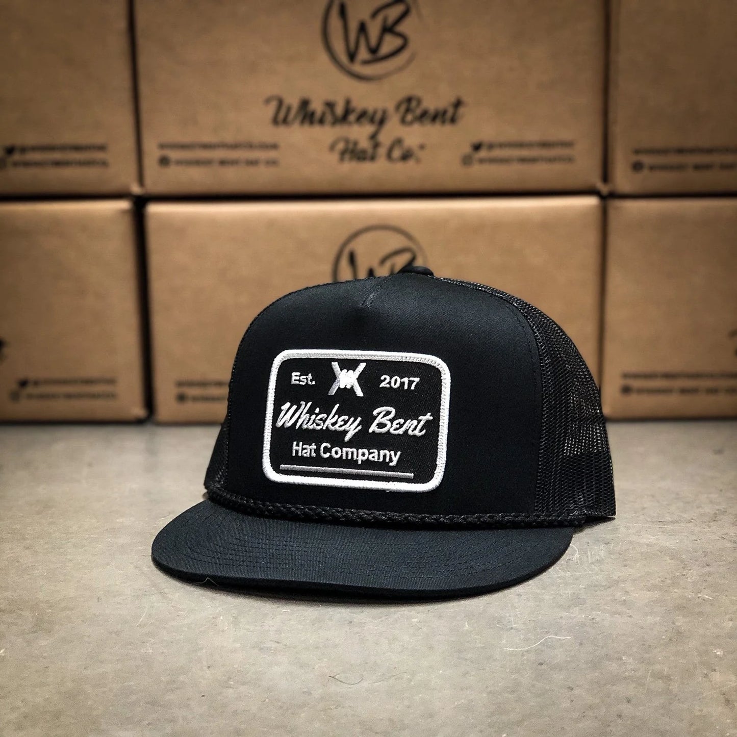 Whiskey Bent Black Top Cap