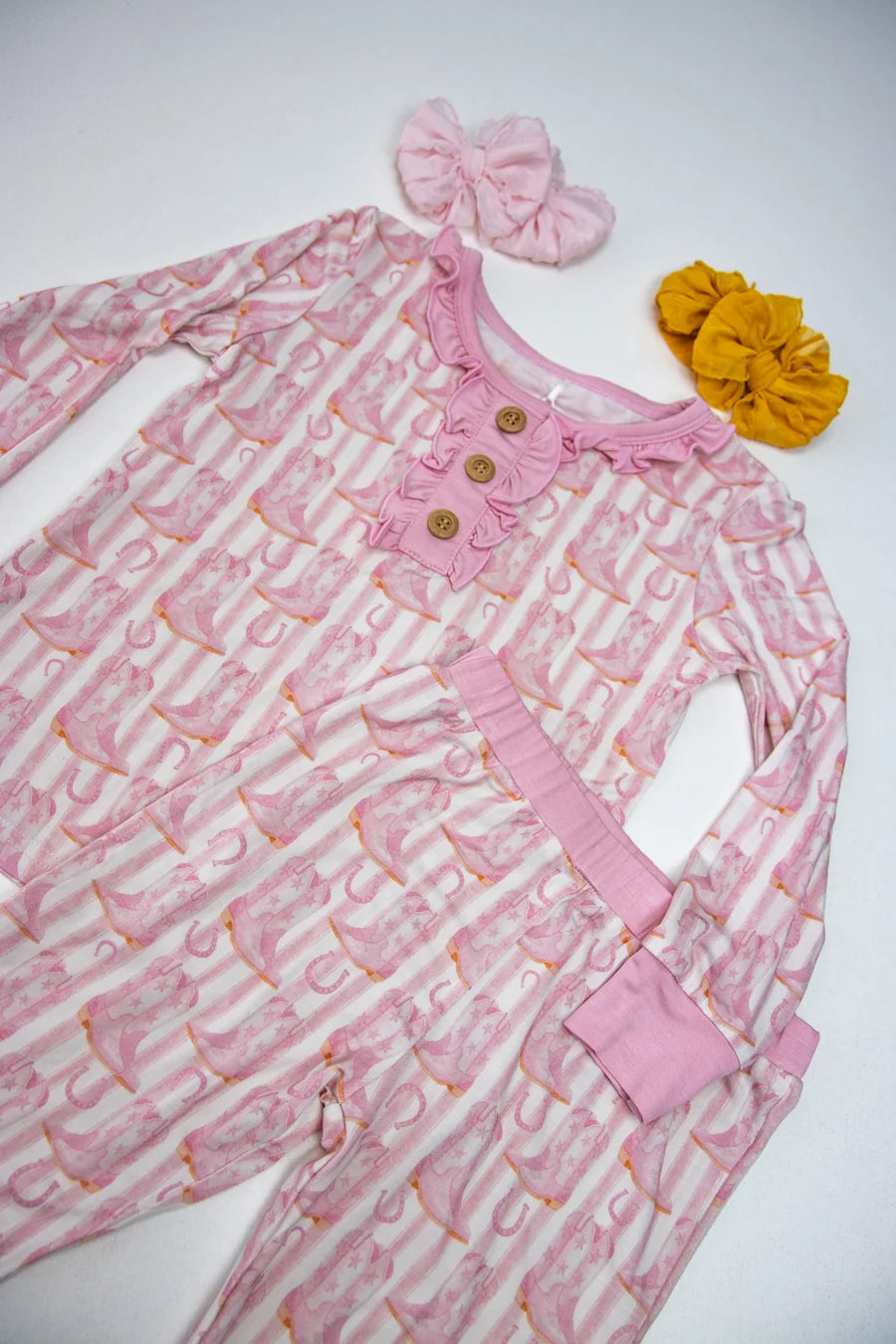 Blushin' Boots 2 Piece Bamboo Toddler Pajama Set