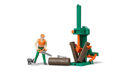 Bruder Bworld Log Splitter Set with Figure