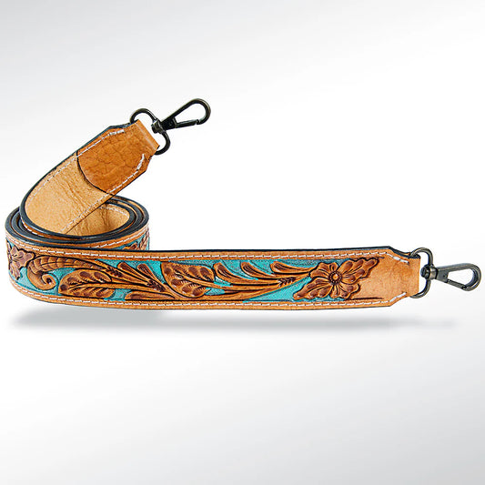 American Darling Tooled Leather Crossbody Handle Strap for Bags
