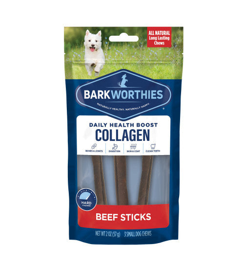 Barkworthies 95% Collagen Beef Sticks Dog Treats