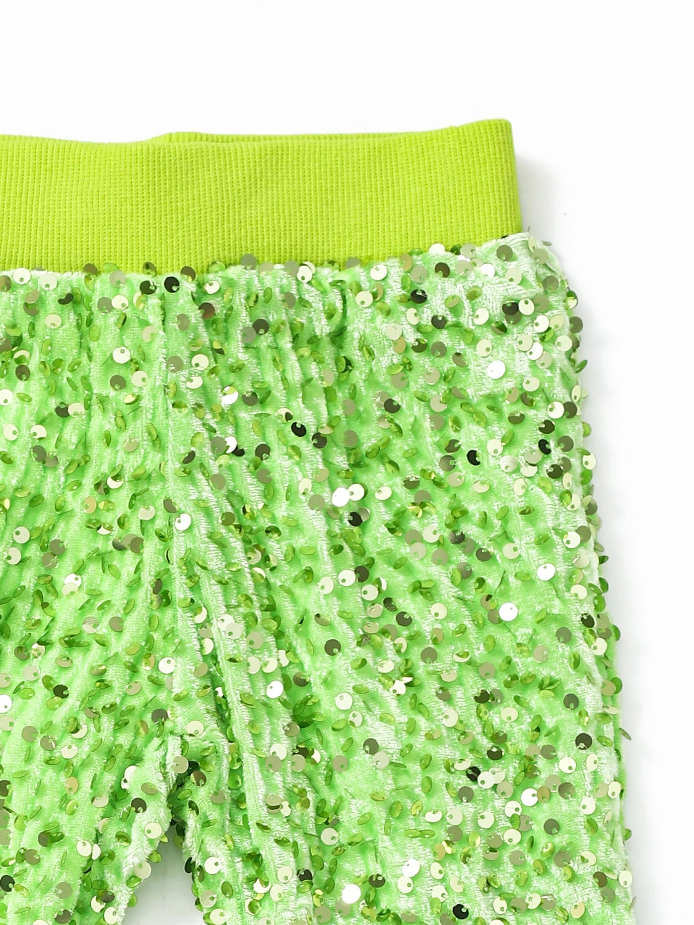 Little Girl's Lime Green Sequin Pants