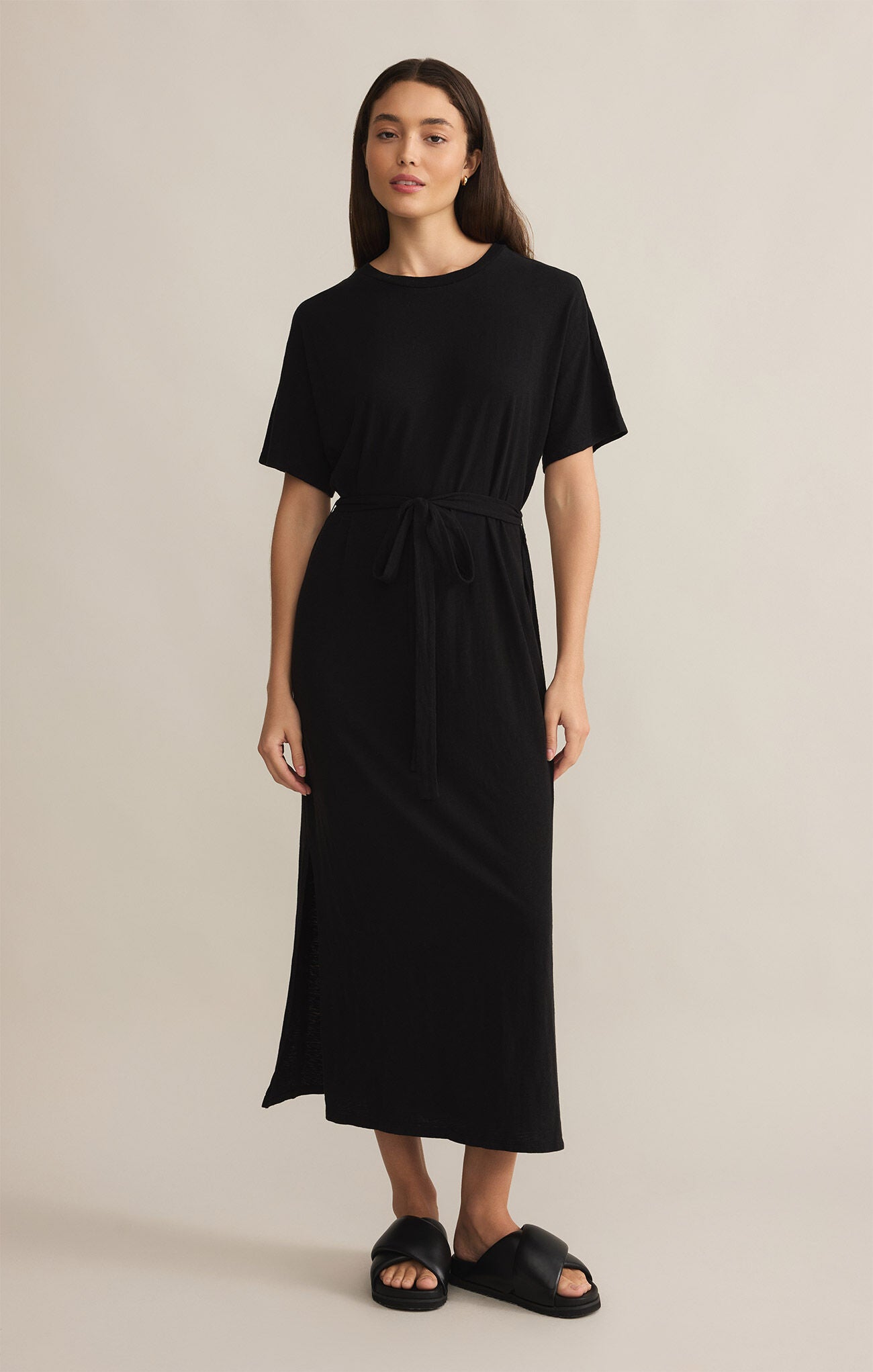 Z SUPPLY Women's Mirada Midi Dress, Black, Extra Large