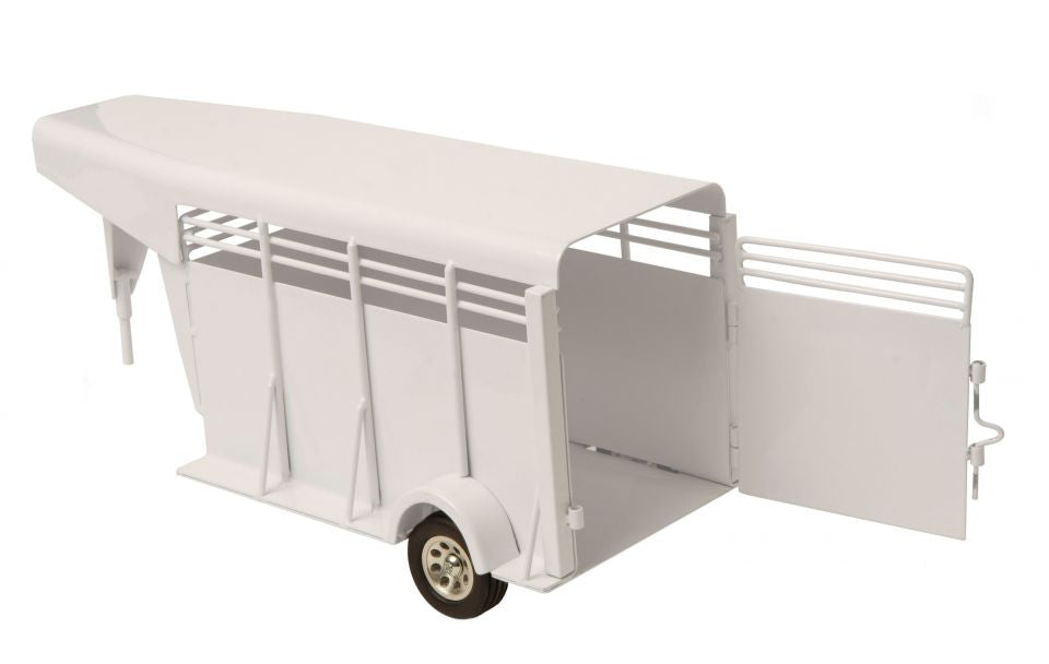 Little Buster Toys Gooseneck Stock Trailer White