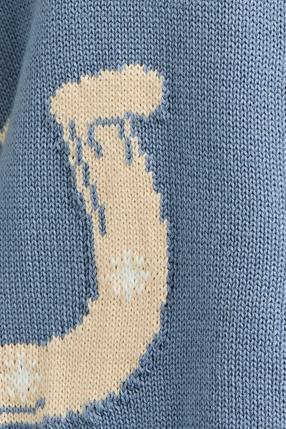 Horseshoe Graphic Long Sleeve Round Neck Cardigan