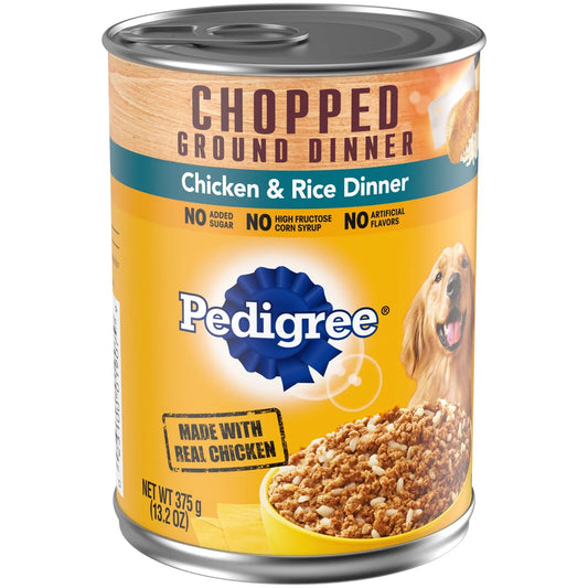 Pedigree Chopped Ground Dinner with Chicken and Rice Wet Dog Food