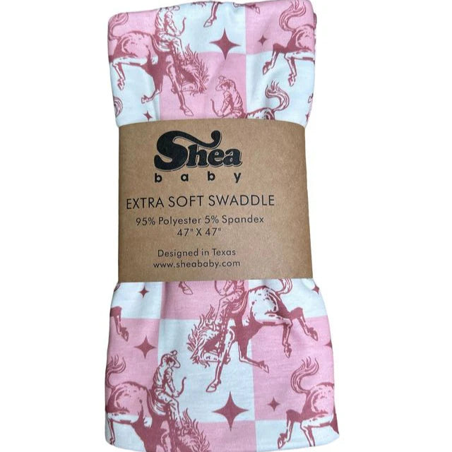 Shea Baby Plaid Bucking Horse Swaddle