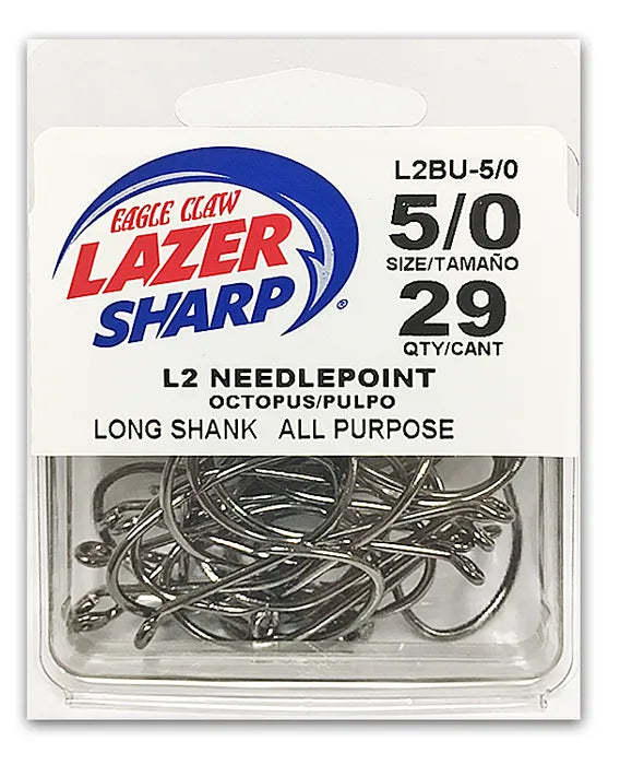 Eagle Claw Lazer Sharp Long Shank Octopus Hook