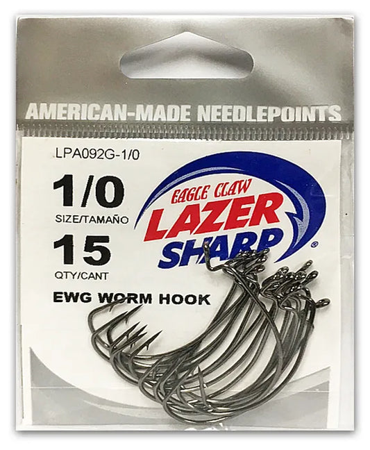Eagle Claw Lazer Sharp Wide Gap Worm Hook