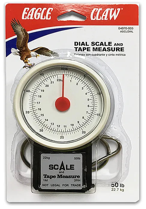 Eagle Claw 50 Lb Dial Scale with Tape Measure