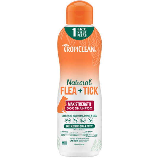 TropiClean Flea & Tick Maximum Strength Shampoo for Dogs
