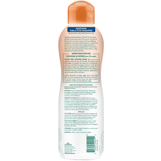 TropiClean Flea & Tick Soothing Shampoo for Dogs