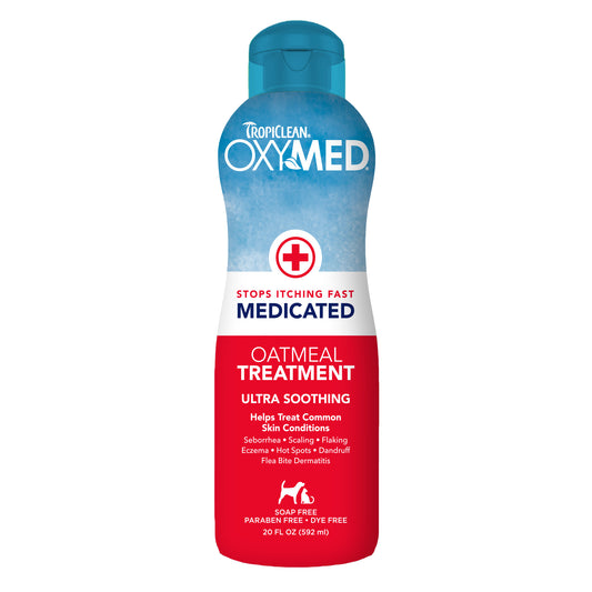 TropiClean OxyMed Medicated Oatmeal Treatment Pet Shampoo