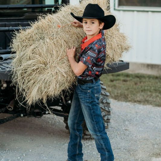 Shea Baby Rodeo Road Black Polo Kid