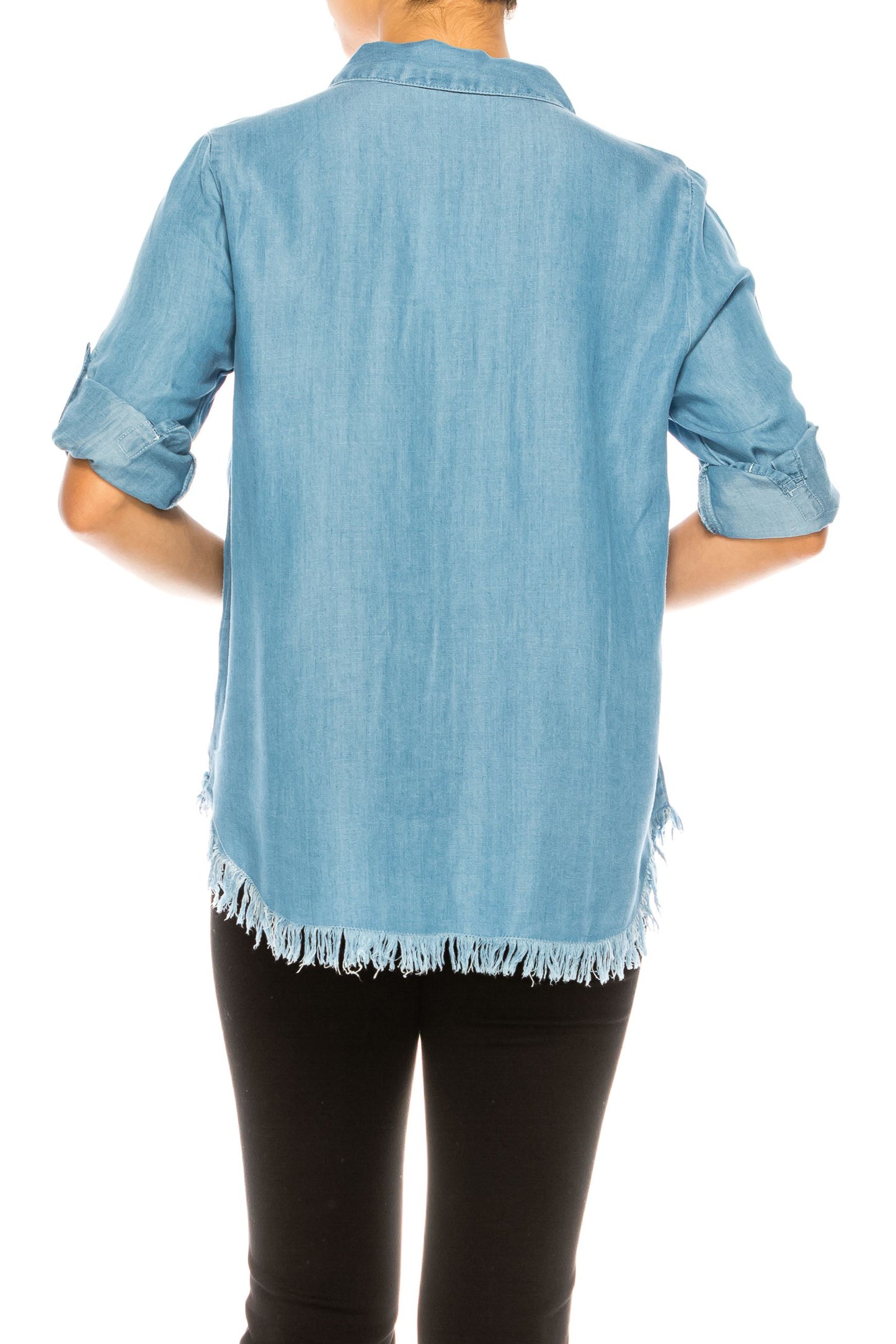 Blue Oxide Blue Tencel Blouse