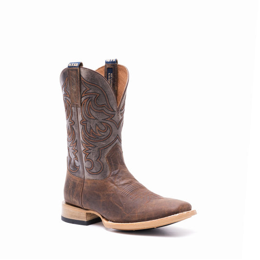 Hyer Bucklin Light Coal & Tan Crunch Cowhide Boot