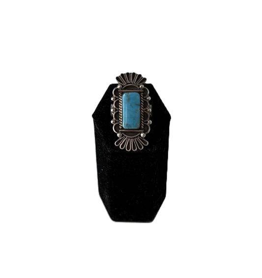 Rectangle Turquoise Ring