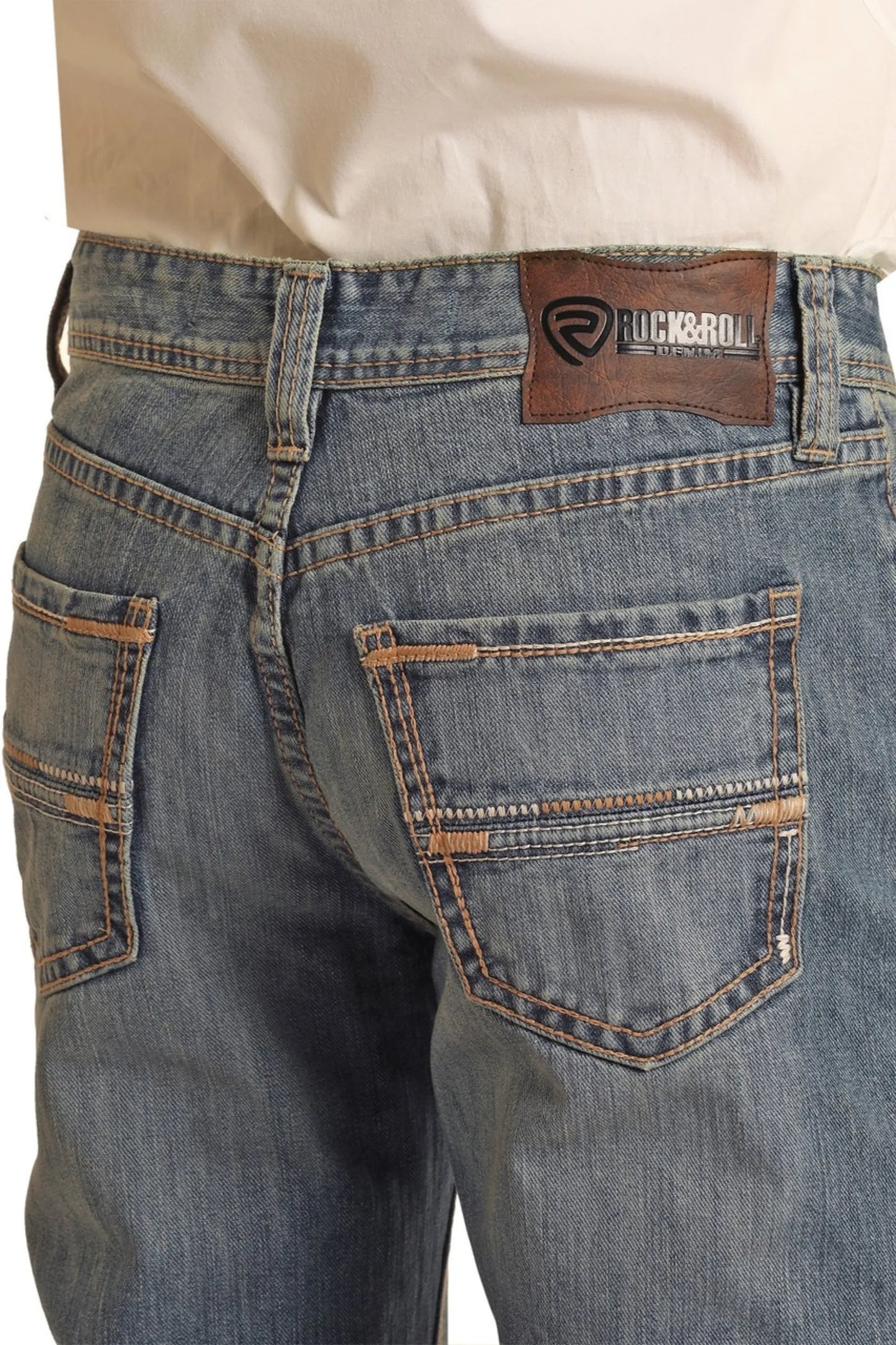 Rock and Roll Double Barrel Relaxed Tapered Stackable Bootcut Jeans