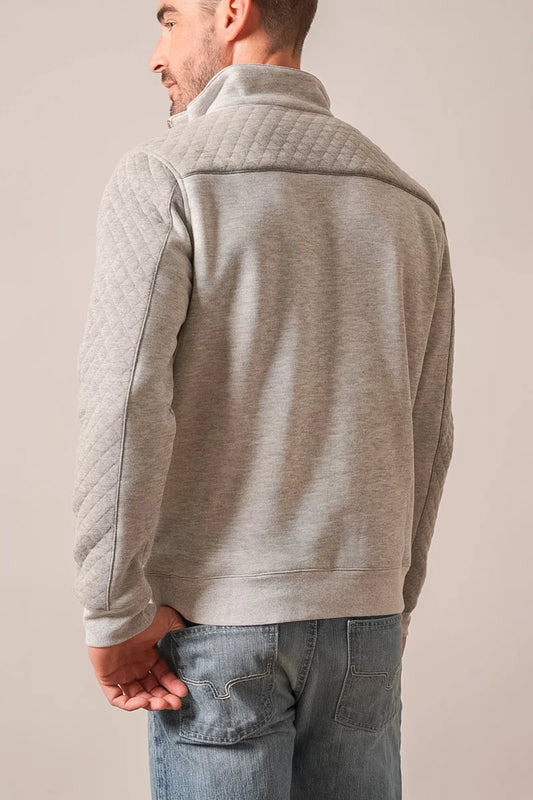 Kimes Ranch Canfield Quarter Zip in Grey Heather
