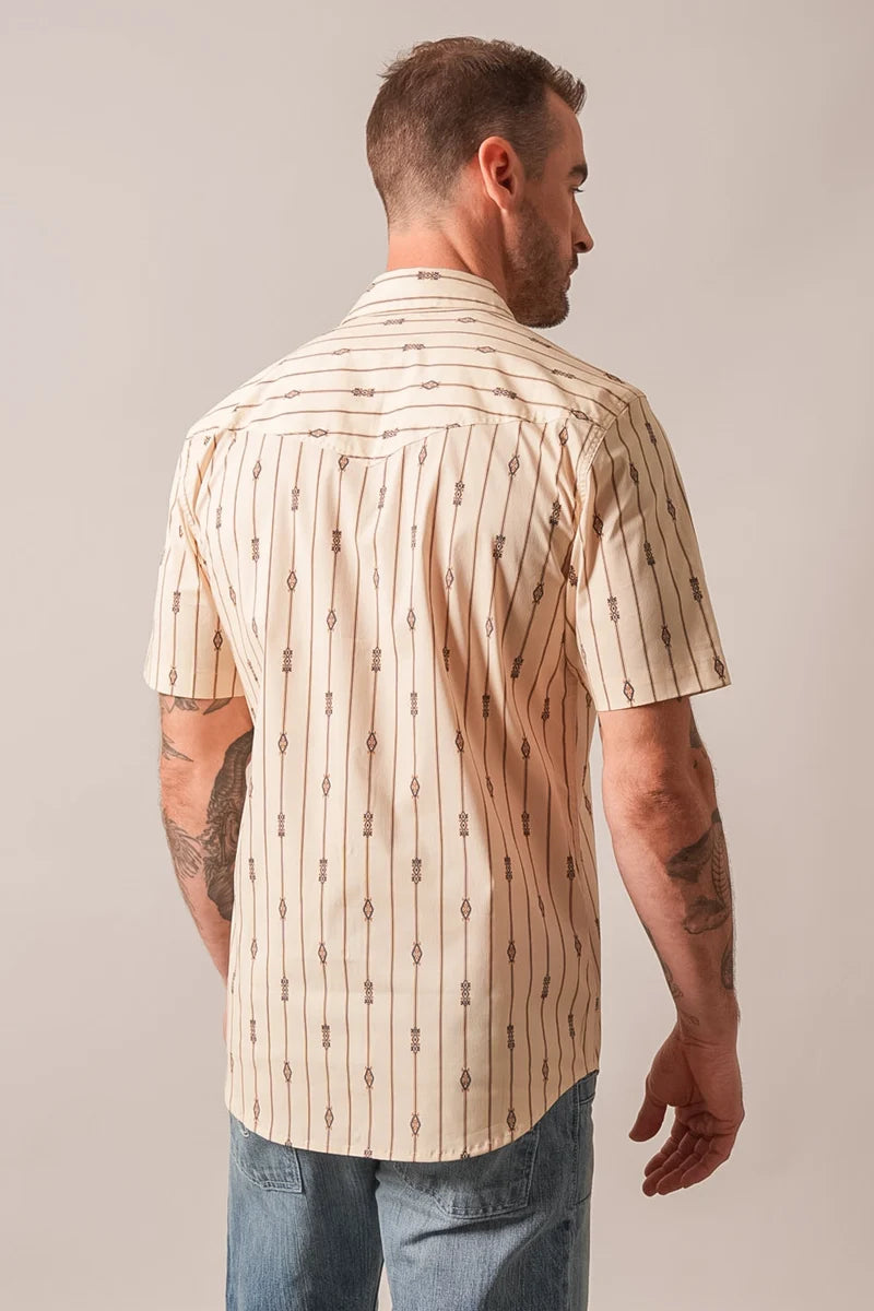 Kimes Ranch Gunner Western Pearl Snap Shirt in Natural